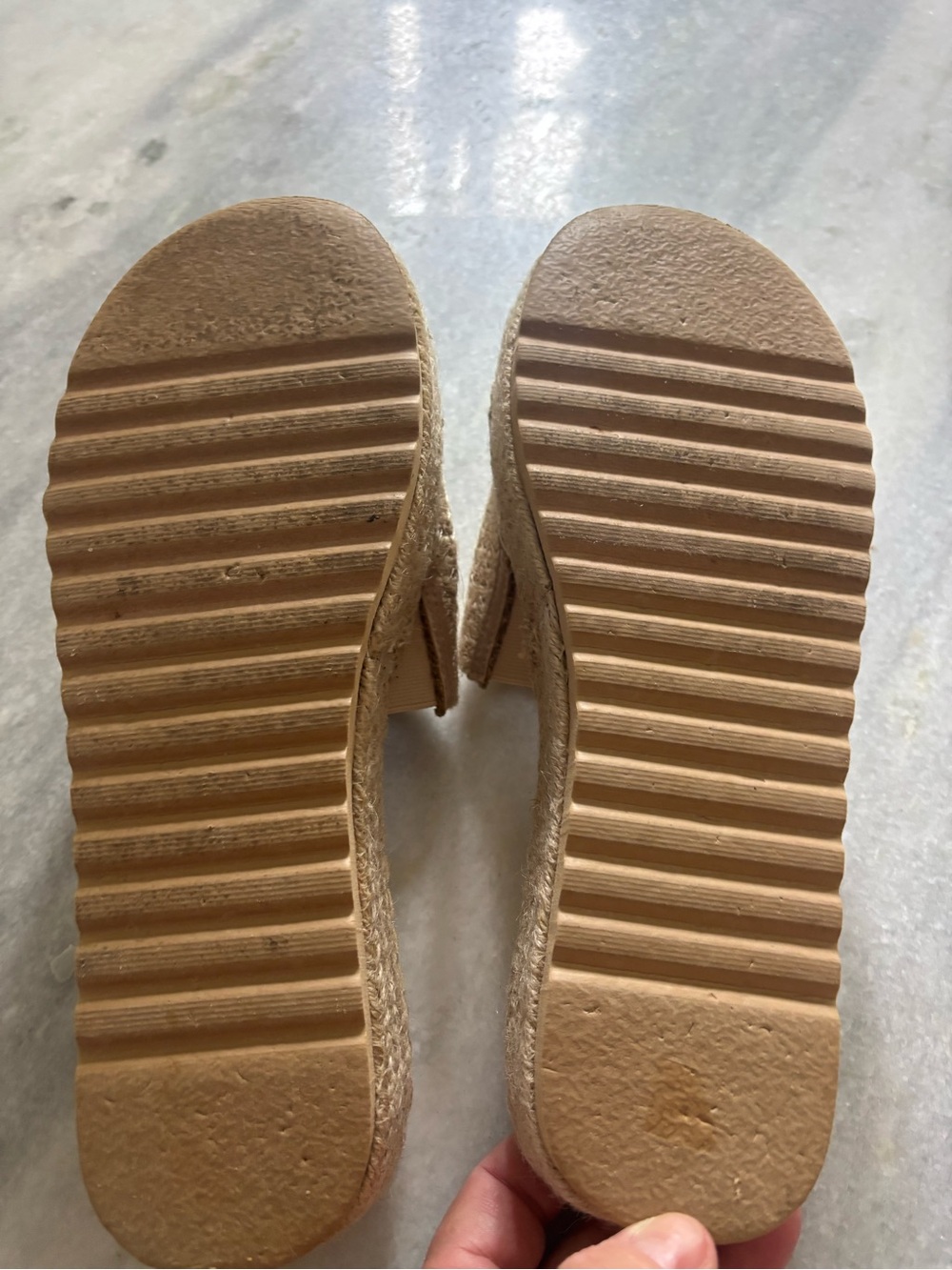 BEACH by Matisse Neutral Woven Platform Slide Sandals in Beige - Picture 5 of 6